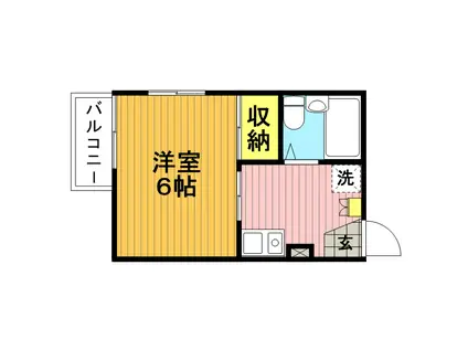 ボヌール南浦和(1K/3階)の間取り写真