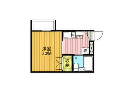 ボヌール南浦和(1K/3階)の間取り写真