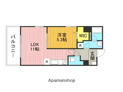 ピニエール浦和岸町(1LDK/9階)の間取り写真