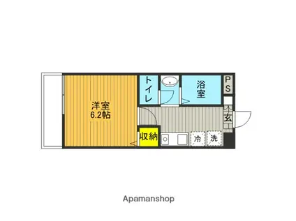 ミンティア(1K/2階)の間取り写真