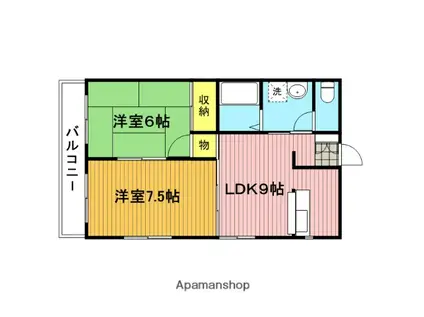 3SEPIAⅡ(2LDK/2階)の間取り写真