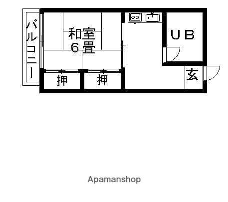 メゾン調(1K/2階)の間取り写真