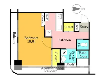 三幸ビル(1DK/5階)の間取り写真