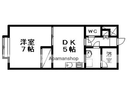 ドルチェ瀧澤(ワンルーム/1階)の間取り写真