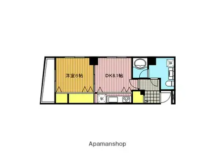 アルファスイート浦和本太フレスト(1DK/7階)の間取り写真