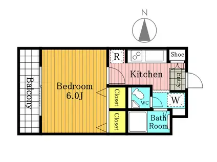 ウィンベルデュエット大宮第13(1K/4階)の間取り写真