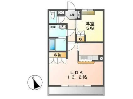 SORA(1LDK/1階)の間取り写真