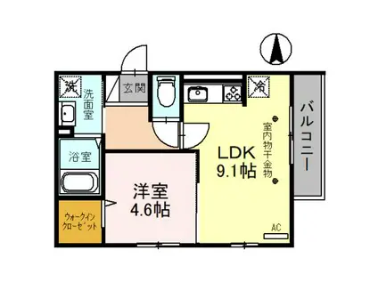 グラン・セントラル(1LDK/3階)の間取り写真