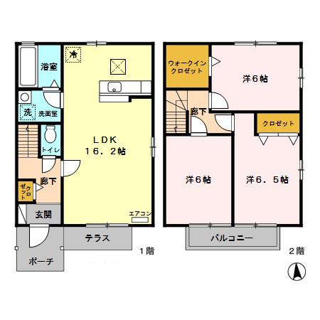 アルテミス A(3LDK)の間取り写真