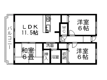 ブリリアント(3LDK/5階)の間取り写真