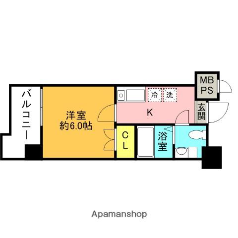 ドゥーエ川口(1K/5階)の間取り写真