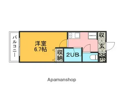 アクシーズⅦ(1K/3階)の間取り写真
