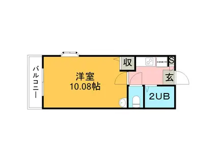 メゾンド南第2(1K/2階)の間取り写真