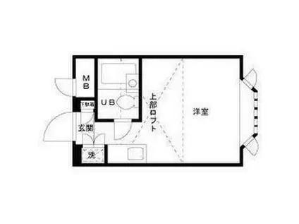 ベルシティ川口Ⅱ号棟(1K/2階)の間取り写真