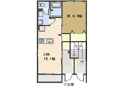 ビエントデルソルⅡ(1LDK/1階)の間取り写真