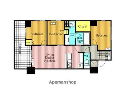 アイガーデン川口(3LDK/2階)の間取り写真