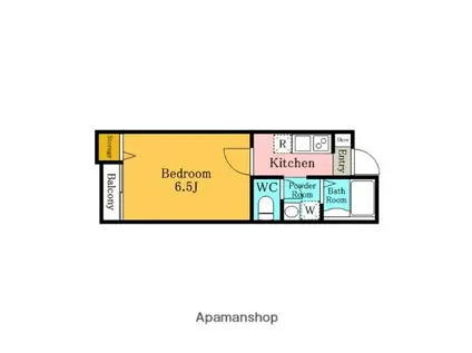 ヴィラート鳩ヶ谷(1K/2階)の間取り写真