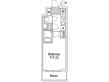 ザ・レジデンス・オブ・トーキョーSR20(1K/1階)の間取り写真