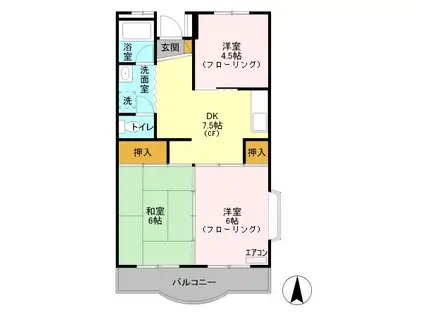 クレセントハイツ(3DK/3階)の間取り写真