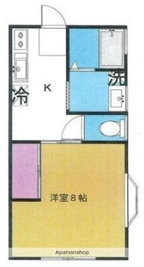 五月荘(1K/2階)の間取り写真