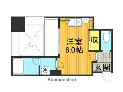 ピュアコート花・川口(ワンルーム/4階)の間取り写真