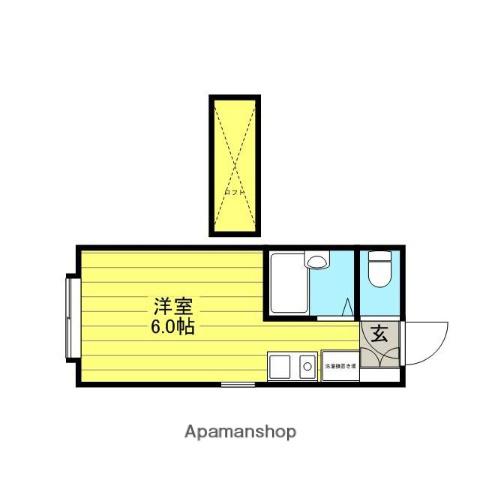 パンシオン東岩槻(ワンルーム/2階)の間取り写真