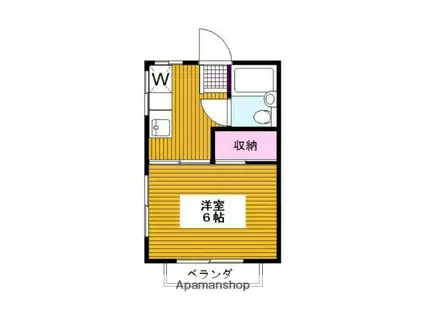 コーポ英和(1K/2階)の間取り写真