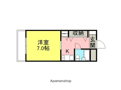 ジュネスコダマ(1K/3階)の間取り写真