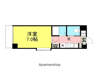 カーサかえで(1K/3階)の間取り写真