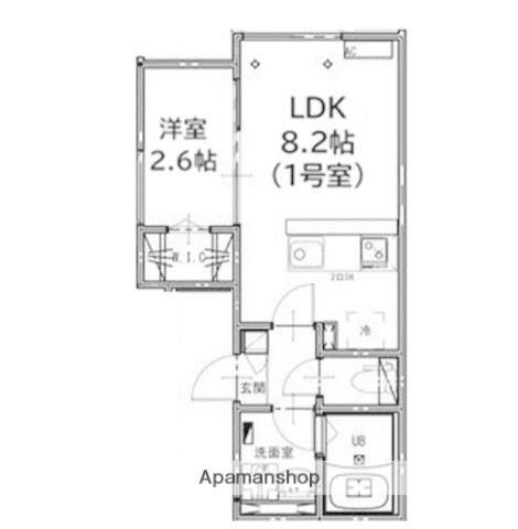 アヴニール 宮原(1LDK/3階)の間取り写真