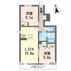 ソラーレ東大宮(2LDK/1階)の間取り写真