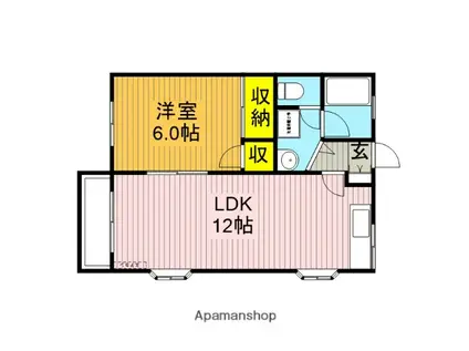 メゾン・リラ(1LDK/1階)の間取り写真