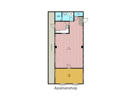 レジデンスビルホソノ(1LDK/3階)の間取り写真