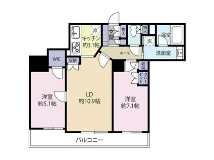 S4-TOWER(2LDK/3階)の間取り写真