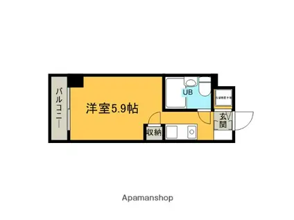 ウインベルソロ大宮土呂(ワンルーム/5階)の間取り写真