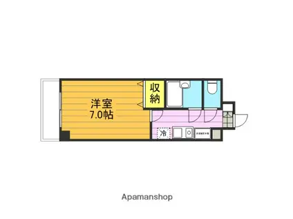 SUNCITYゆずり葉(1K/2階)の間取り写真