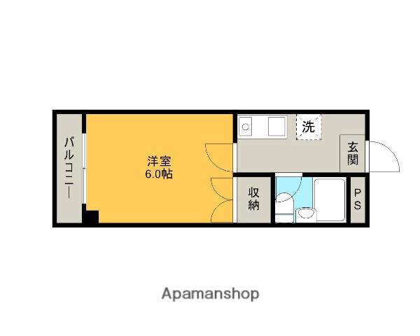 サンシティしいの木(1K/3階)の間取り写真