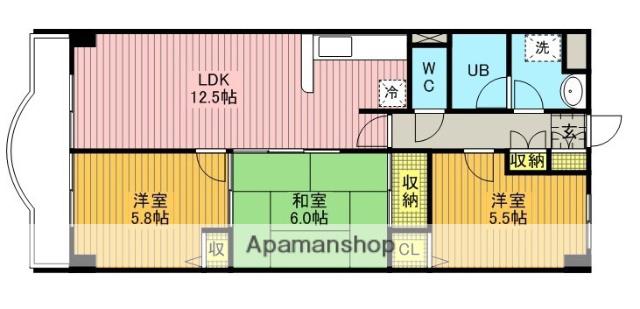 サンジェルマン2(3LDK/2階)の間取り写真