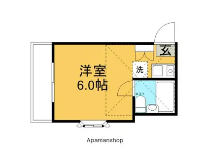 AKEOハイツ(1K/2階)の間取り写真