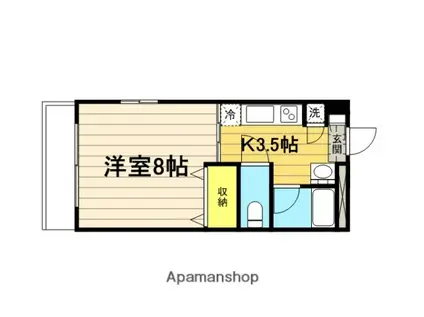 ラ・フェニーチェ(1K/1階)の間取り写真