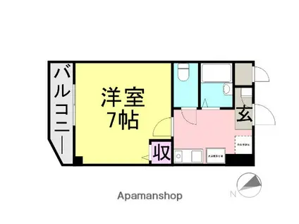 アベニュー大宮(1K/2階)の間取り写真