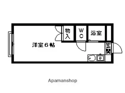 エステートピア大門(ワンルーム/1階)の間取り写真