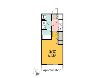 シャンティ(1K/2階)の間取り写真