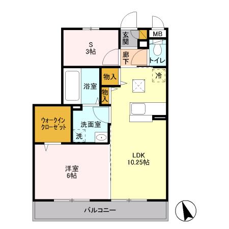 アルクス(1SLDK/1階)の間取り写真