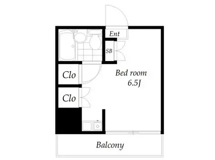 クレストセンバ(ワンルーム/3階)の間取り写真