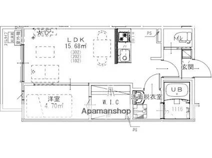 KEIAI RESIDENCE せんげん台3(1LDK/1階)の間取り写真