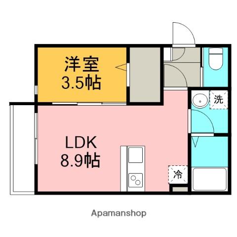 KEIAI RESIDENCE せんげん台6(1LDK/2階)の間取り写真