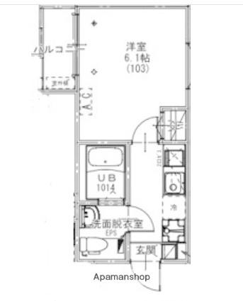 KEIAI RESIDENCE せんげん台7(1K/1階)の間取り写真
