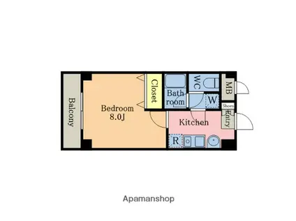 パルジェ春日部(1K/4階)の間取り写真