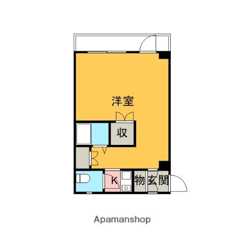 サンシティ千間台(ワンルーム/1階)の間取り写真
